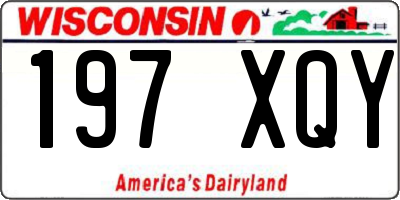 WI license plate 197XQY