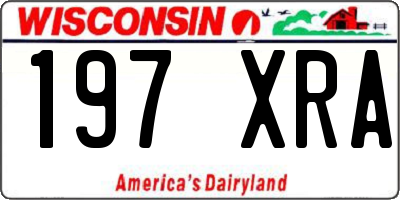 WI license plate 197XRA