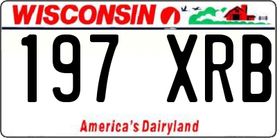 WI license plate 197XRB