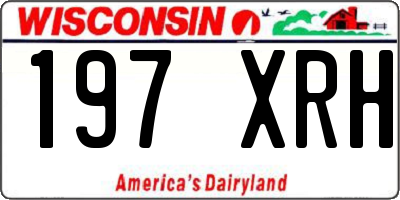 WI license plate 197XRH