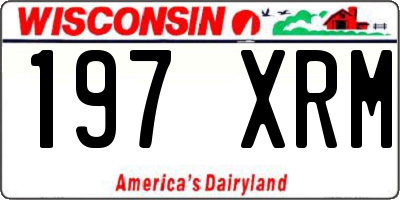 WI license plate 197XRM