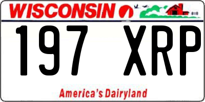 WI license plate 197XRP