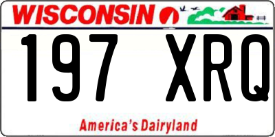 WI license plate 197XRQ