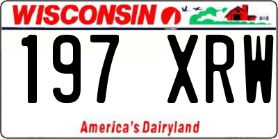 WI license plate 197XRW