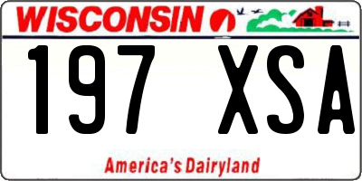 WI license plate 197XSA
