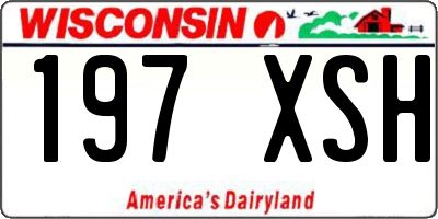 WI license plate 197XSH