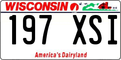 WI license plate 197XSI