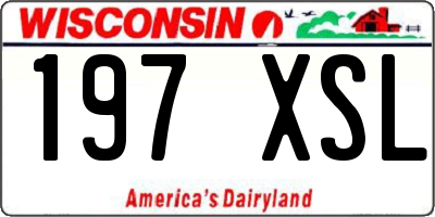 WI license plate 197XSL