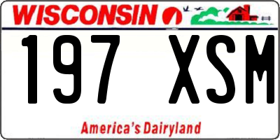 WI license plate 197XSM