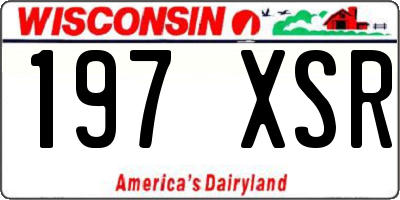 WI license plate 197XSR