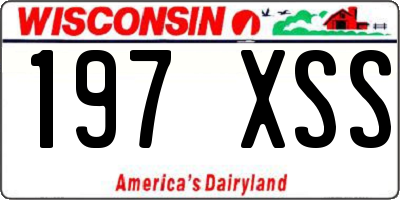 WI license plate 197XSS