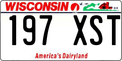 WI license plate 197XST