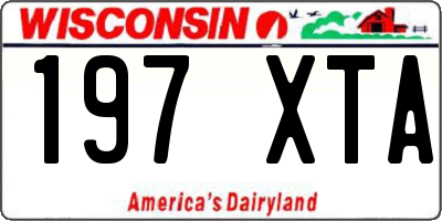 WI license plate 197XTA