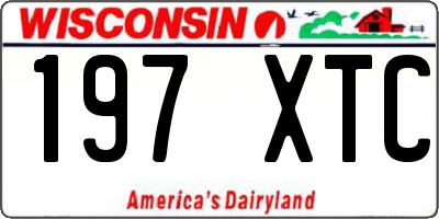 WI license plate 197XTC