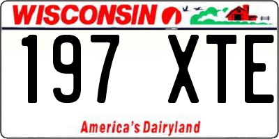 WI license plate 197XTE