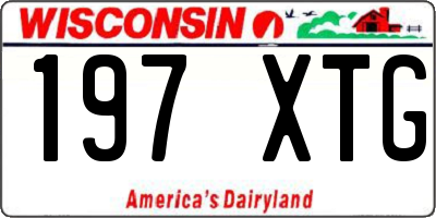 WI license plate 197XTG