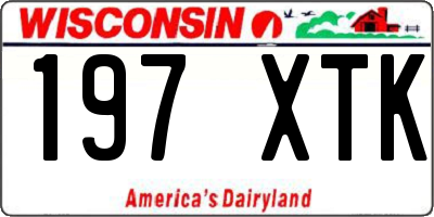 WI license plate 197XTK