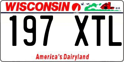 WI license plate 197XTL