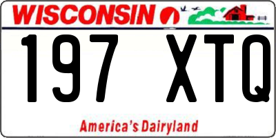 WI license plate 197XTQ