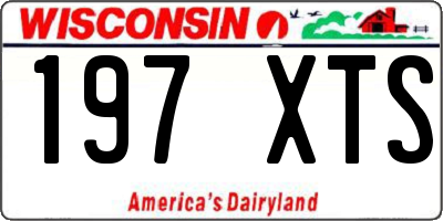WI license plate 197XTS