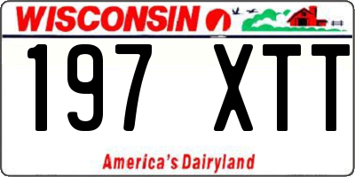 WI license plate 197XTT