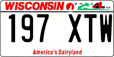 WI license plate 197XTW