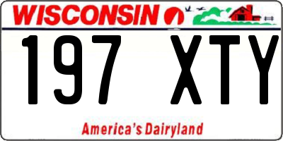 WI license plate 197XTY
