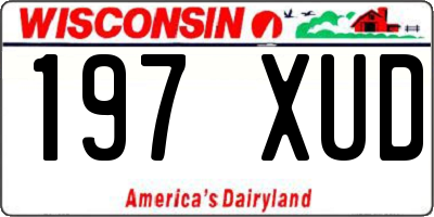 WI license plate 197XUD