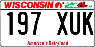 WI license plate 197XUK
