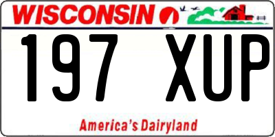 WI license plate 197XUP
