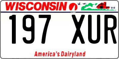 WI license plate 197XUR