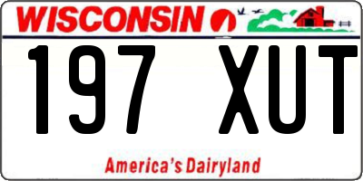 WI license plate 197XUT