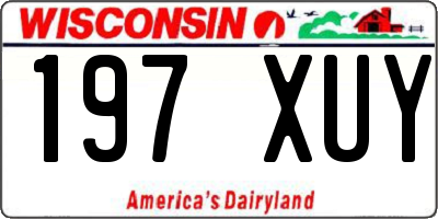 WI license plate 197XUY