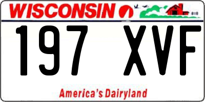 WI license plate 197XVF