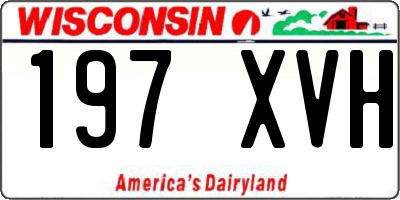 WI license plate 197XVH