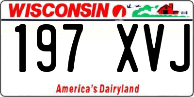 WI license plate 197XVJ