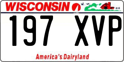 WI license plate 197XVP