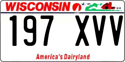 WI license plate 197XVV