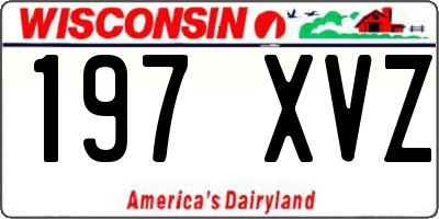 WI license plate 197XVZ