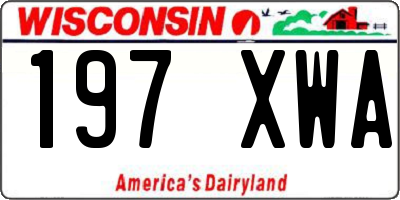 WI license plate 197XWA