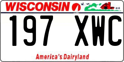 WI license plate 197XWC