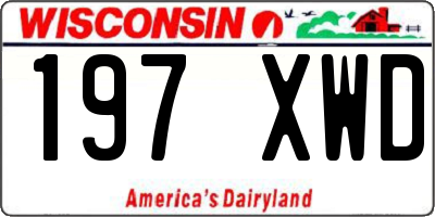 WI license plate 197XWD