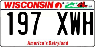 WI license plate 197XWH