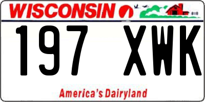 WI license plate 197XWK