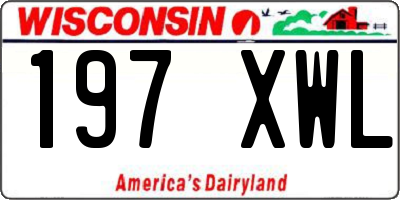 WI license plate 197XWL