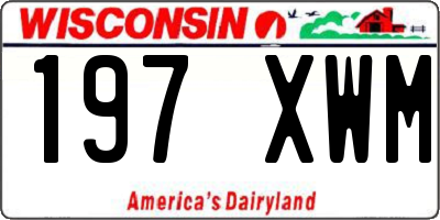 WI license plate 197XWM