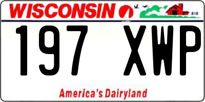 WI license plate 197XWP