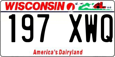 WI license plate 197XWQ