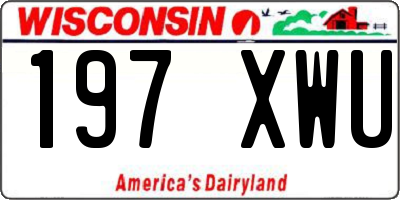 WI license plate 197XWU