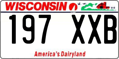 WI license plate 197XXB